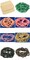 2 Beading Mats 8" x 8" & 7 Strands Glass & Chip Beads Various Colors and Sizes